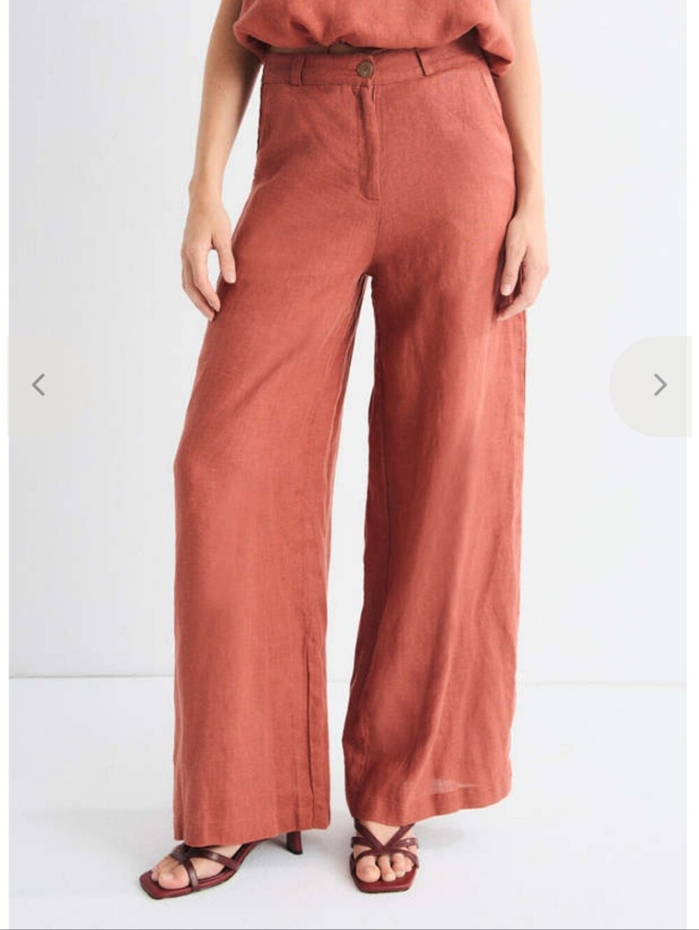 MUS & BOMBON Bobby Wide-Leg Trousers in Roof Tile